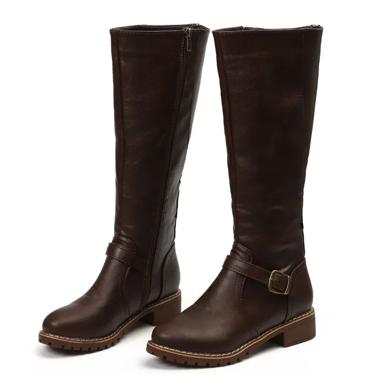 Mujer Botas Estilo Martin | Suela Antideslizante & Tacón Ancho | Uso Diario