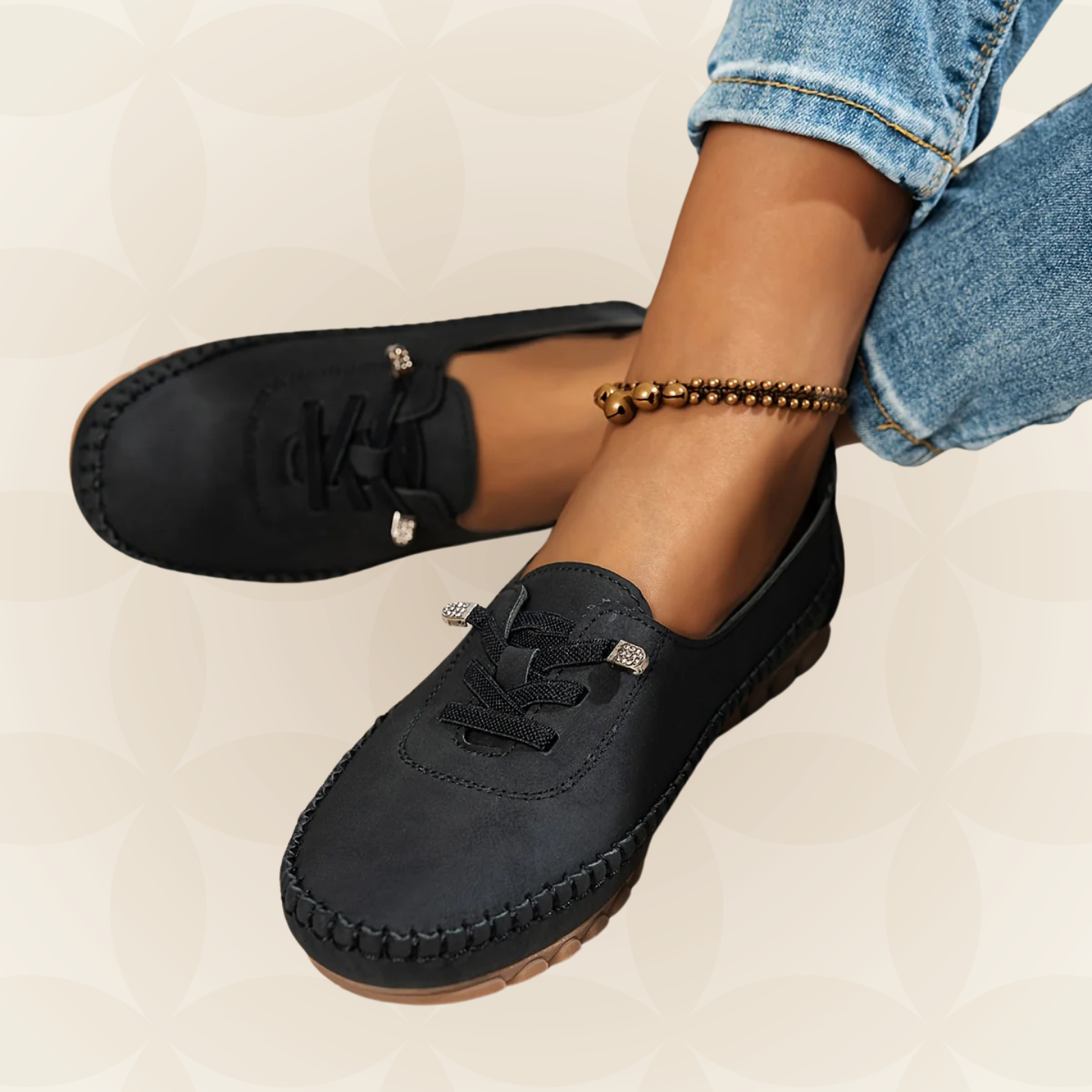 Mocasín sin cordones para mujer | Diseño cómodo con soporte