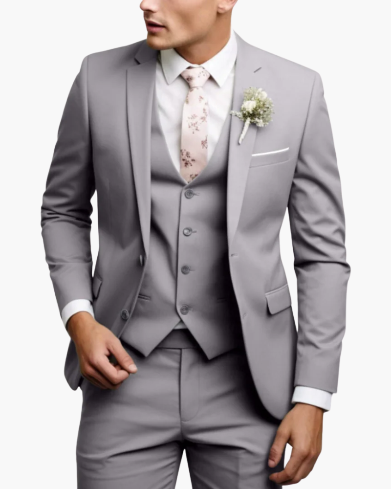 Hombre Traje de Tres Piezas | Corte Slim Fit & Chaleco | Fiesta y Noche