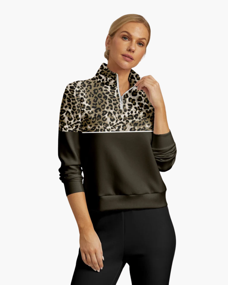 Mujer Pullover de Golf | Media Cremallera & Tejido Elástico | Deporte y Tiempo Libre