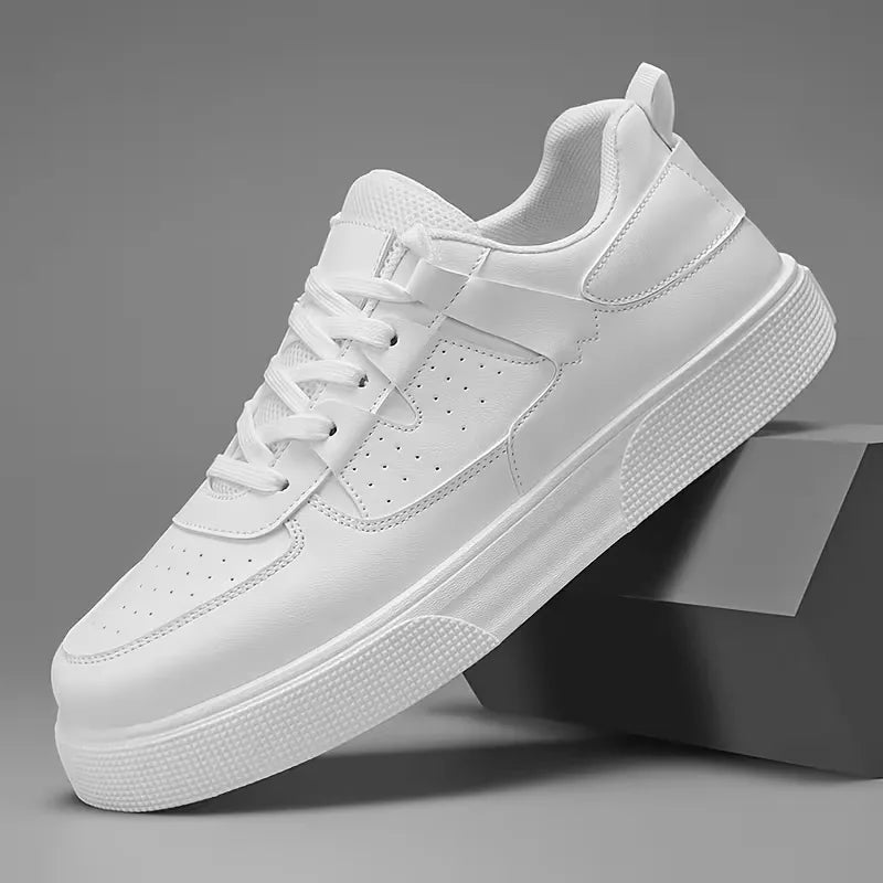 Hombre Zapatillas Bajas con Perforaciones | Cierre de Cordones & Suela de PVC | Uso Diario