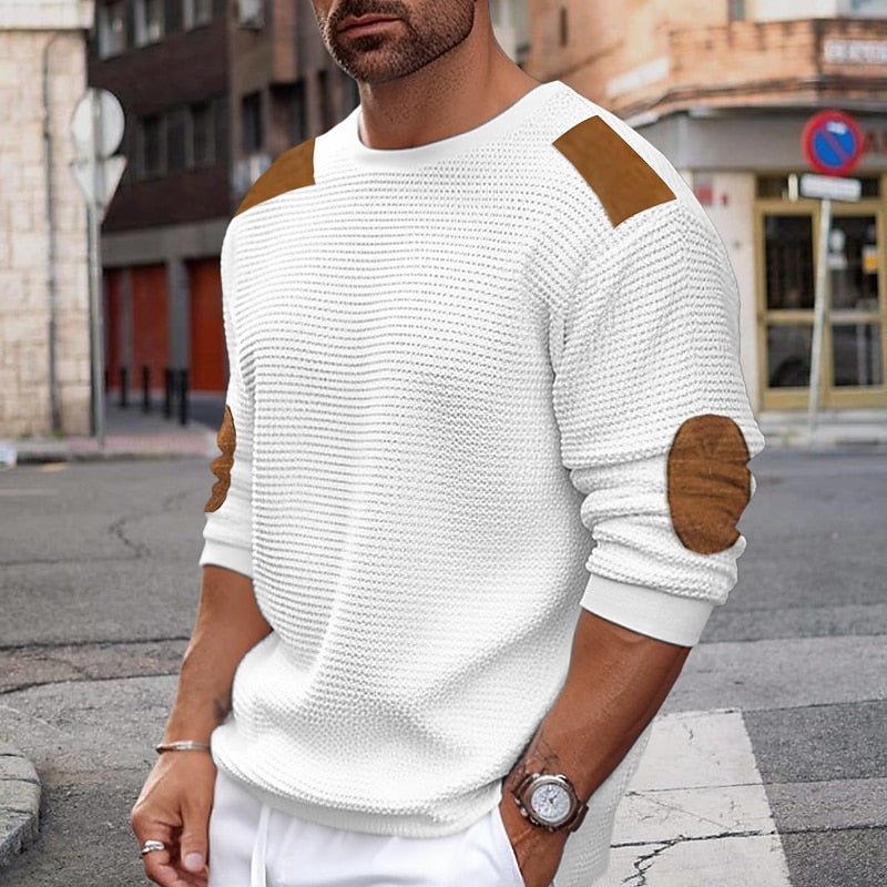 Hombre Jersey de Punto Waffle | Tejido Transpirable & Corte Slim | Uso Diario