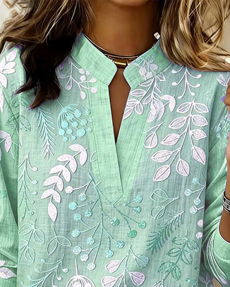 Blusa de flores en tonos pastel con escote en V para mujer | Tejido suave y ligero