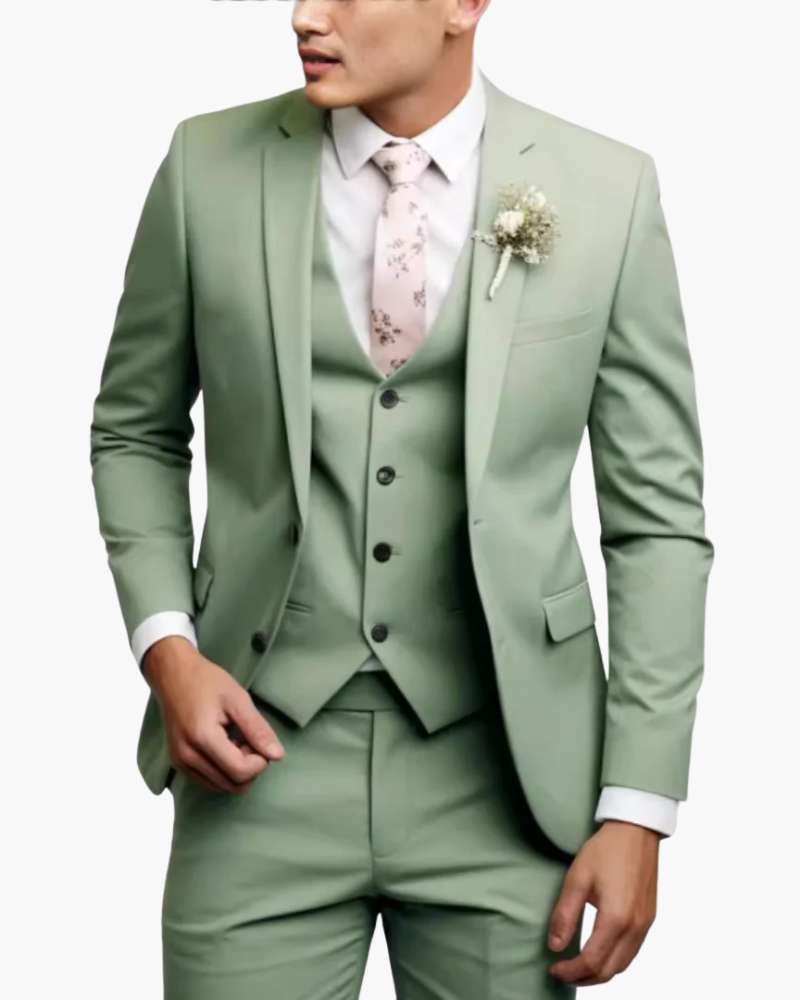 Hombre Traje de Tres Piezas | Corte Slim Fit & Chaleco | Fiesta y Noche