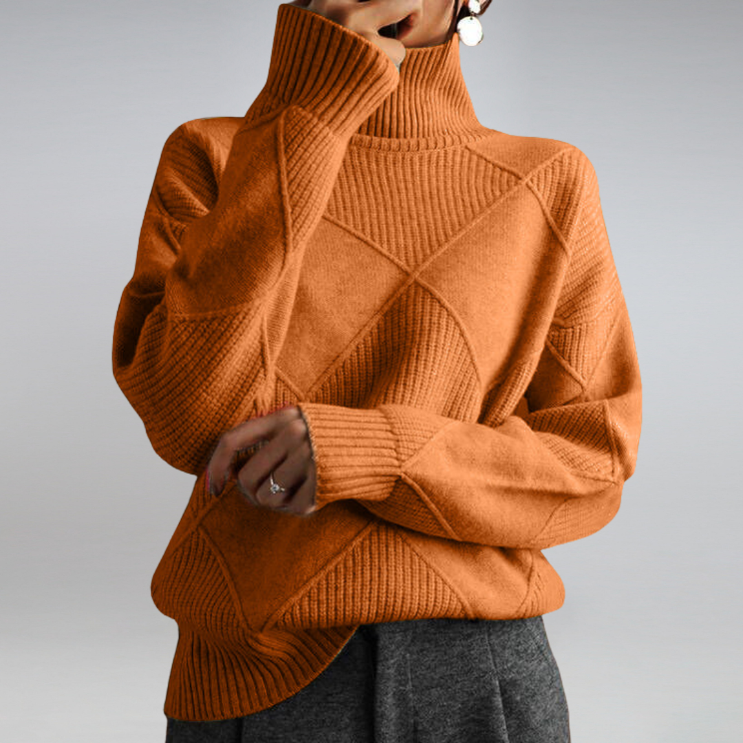 Mujer Jersey de Cuello Vuelto de Cachemira | 100% Cachemira & Cuello Alto | Otoño e Invierno
