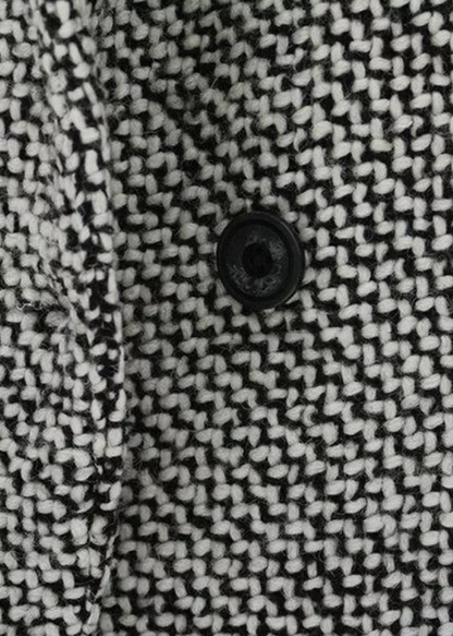 Mujer Abrigo de Tweed | Cierre de Botón & Cuello Sastre | Otoño e Invierno