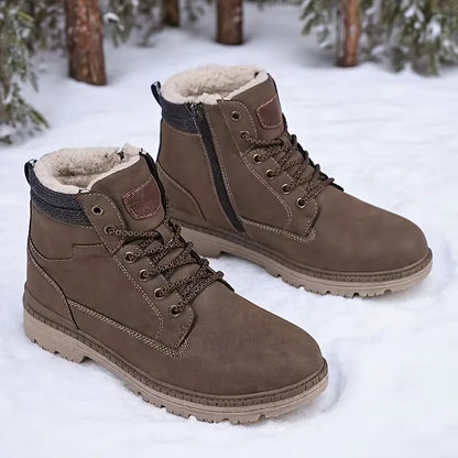 Hombre Botas con Cordones | Cremallera Lateral & Forro Cálido | Otoño e Invierno