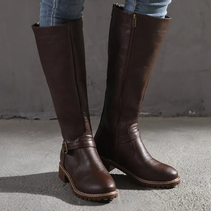 Mujer Botas Estilo Martin | Suela Antideslizante & Tacón Ancho | Uso Diario