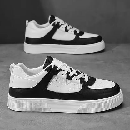 Hombre Zapatillas Bajas con Perforaciones | Cierre de Cordones & Suela de PVC | Uso Diario