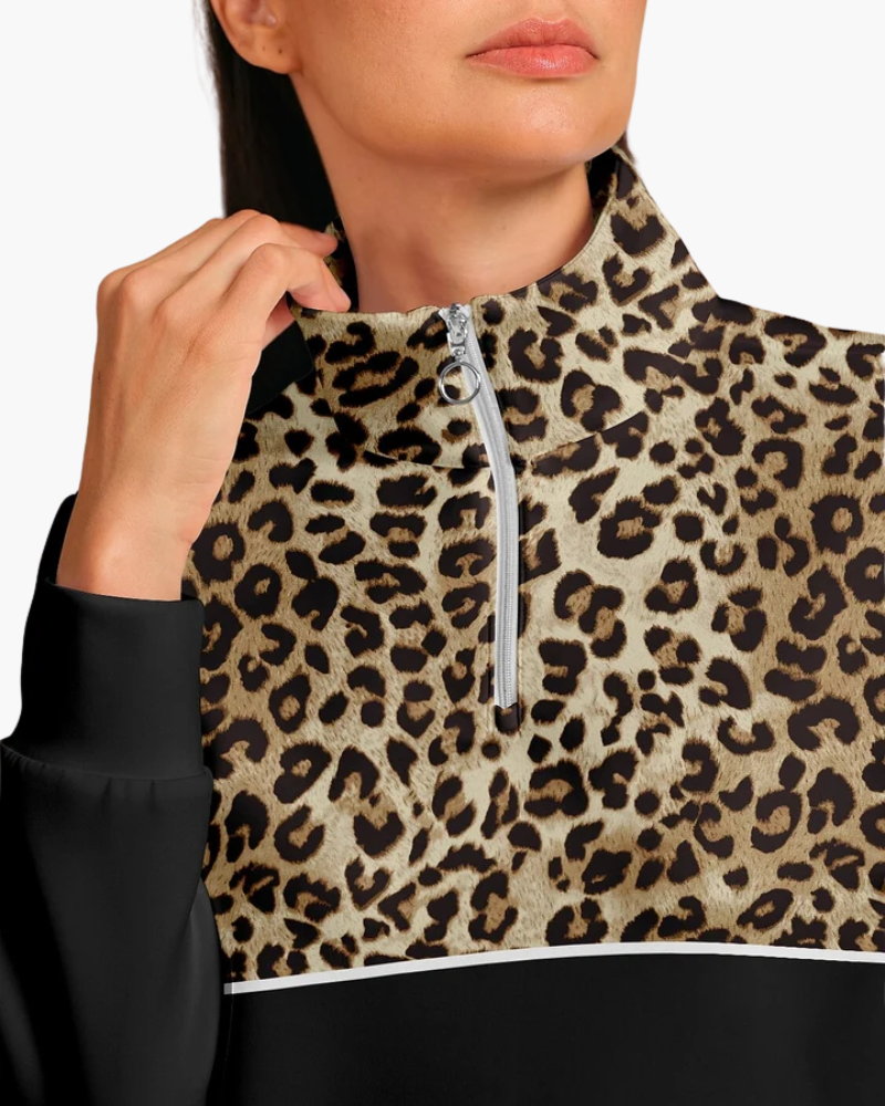 Mujer Pullover de Golf | Media Cremallera & Tejido Elástico | Deporte y Tiempo Libre