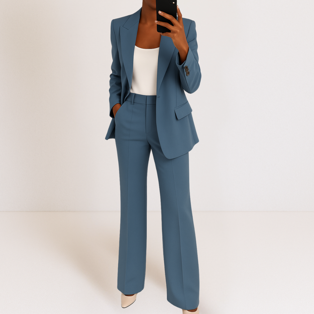 Conjunto de chaqueta y pantalón para mujer | Diseño clásico de dos piezas