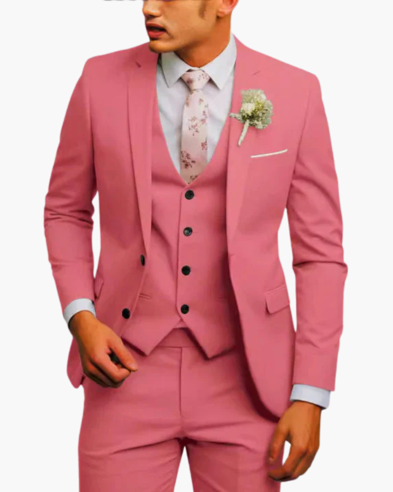 Hombre Traje de Tres Piezas | Corte Slim Fit & Chaleco | Fiesta y Noche