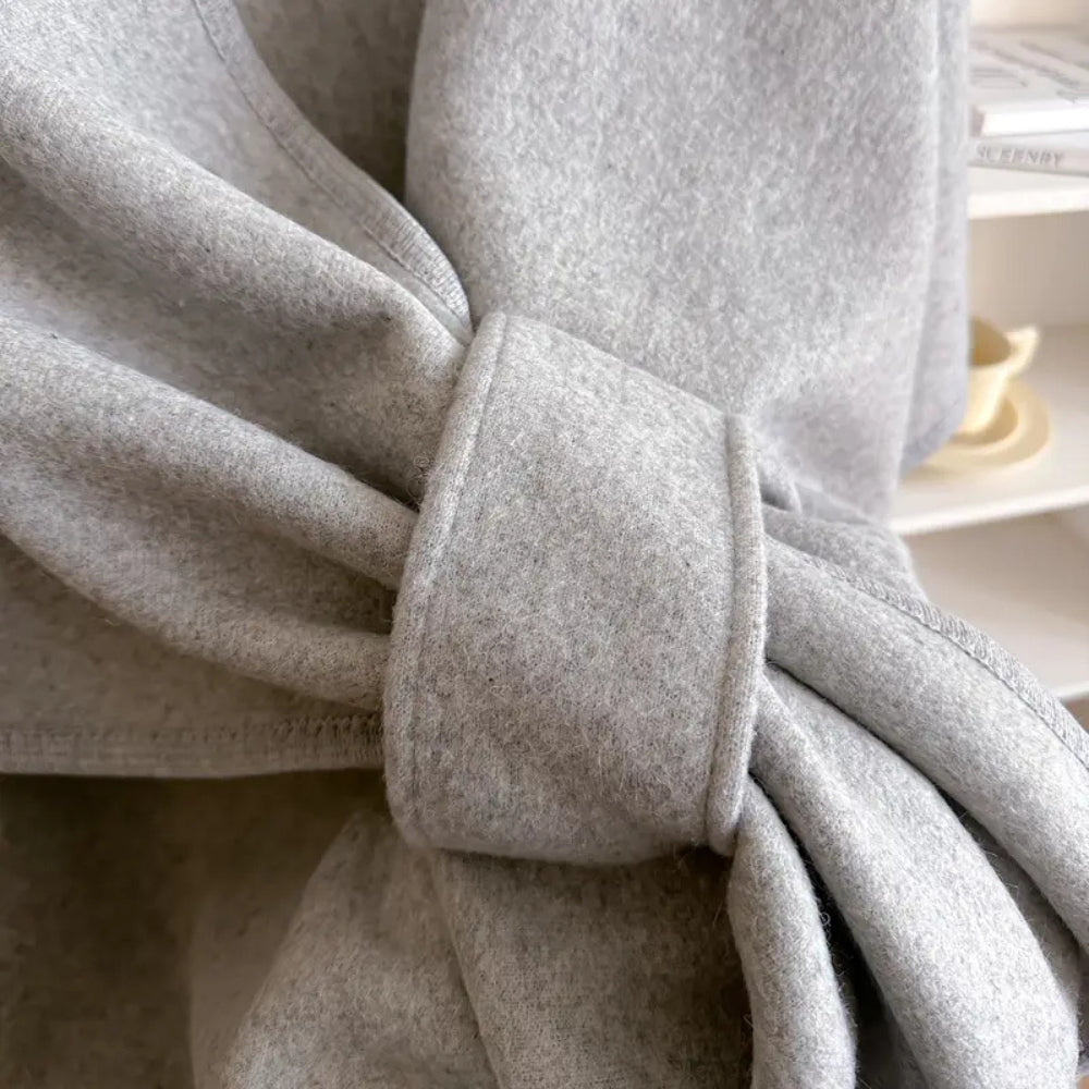 Mujer Poncho Cruzado de Punto | Pasador Lateral & Escote en V | Otoño e Invierno