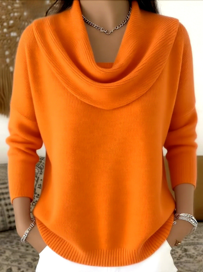 Mujer Jersey de Punto con Cuello Vuelto | Lana Merina & Manga Larga | Otoño e Invierno