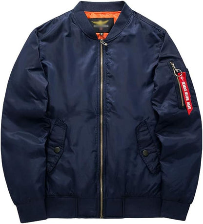 Hombre Cazadora Bomber Acolchada | Forro Cálido & Cierre de Cremallera | Otoño e Invierno
