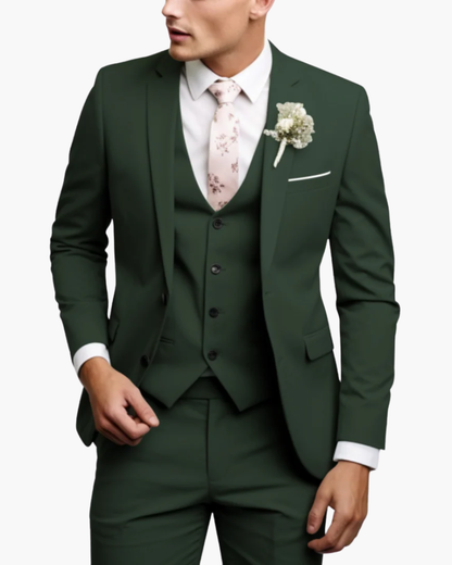Hombre Traje de Tres Piezas | Corte Slim Fit & Chaleco | Fiesta y Noche