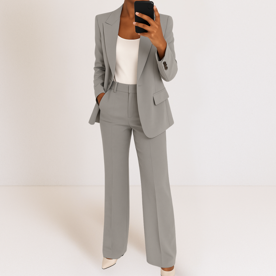 Conjunto de chaqueta y pantalón para mujer | Diseño clásico de dos piezas