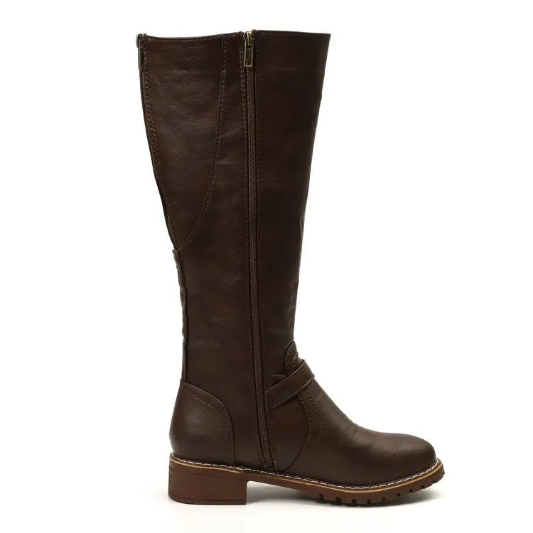 Mujer Botas Estilo Martin | Suela Antideslizante & Tacón Ancho | Uso Diario