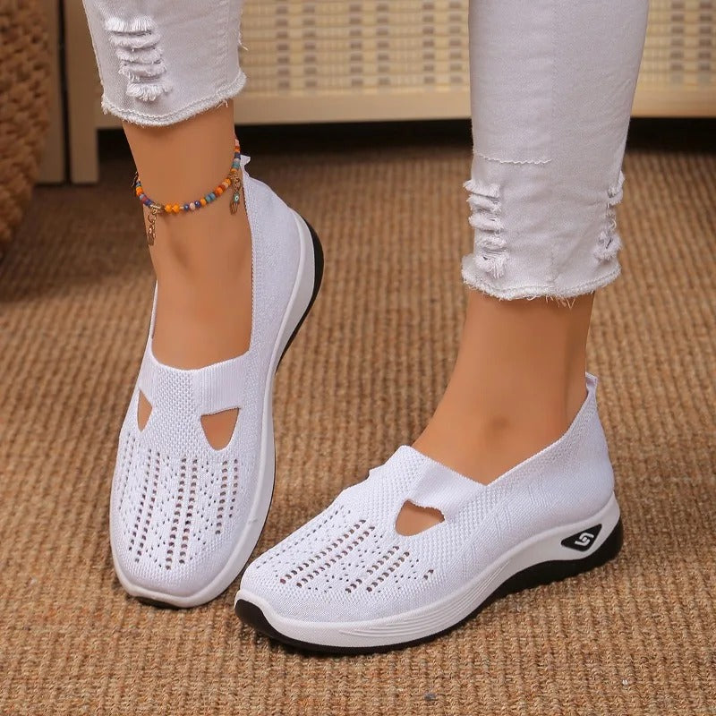 Zapatillas sin cordones para mujer | Suela gruesa acolchada