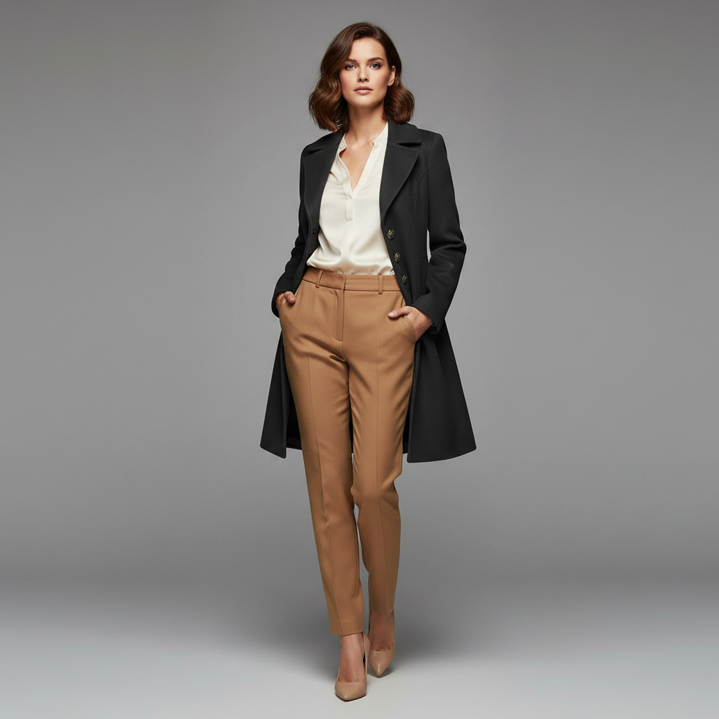 Abrigo de Mujer con Botones | Abrigo Elegante y Cálido