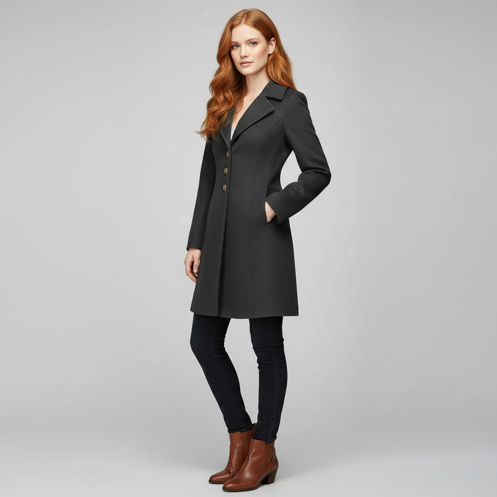 Abrigo de Mujer con Botones | Abrigo Elegante y Cálido