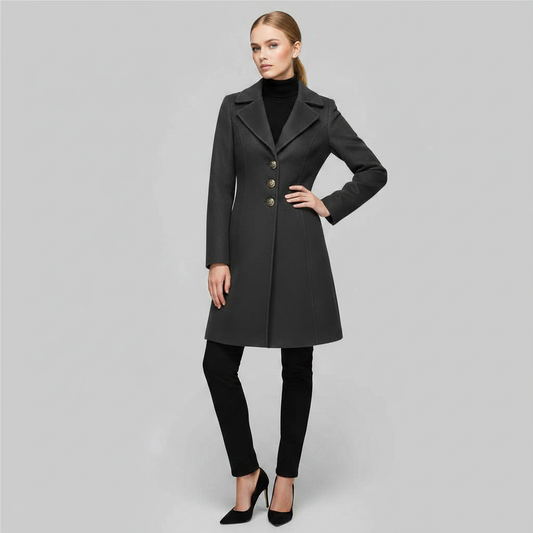 Abrigo de Mujer con Botones | Abrigo Elegante y Cálido