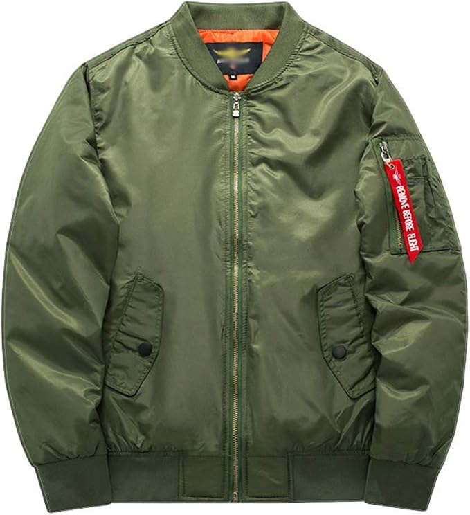 Hombre Cazadora Bomber Acolchada | Forro Cálido & Cierre de Cremallera | Otoño e Invierno
