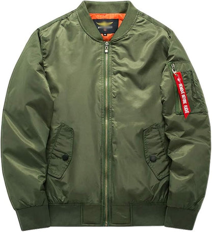 Hombre Cazadora Bomber Acolchada | Forro Cálido & Cierre de Cremallera | Otoño e Invierno