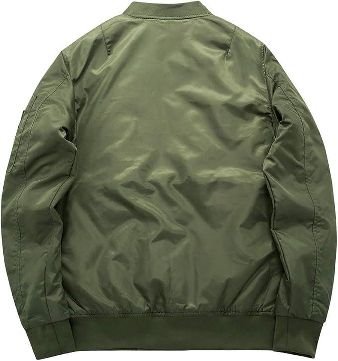 Hombre Cazadora Bomber Acolchada | Forro Cálido & Cierre de Cremallera | Otoño e Invierno