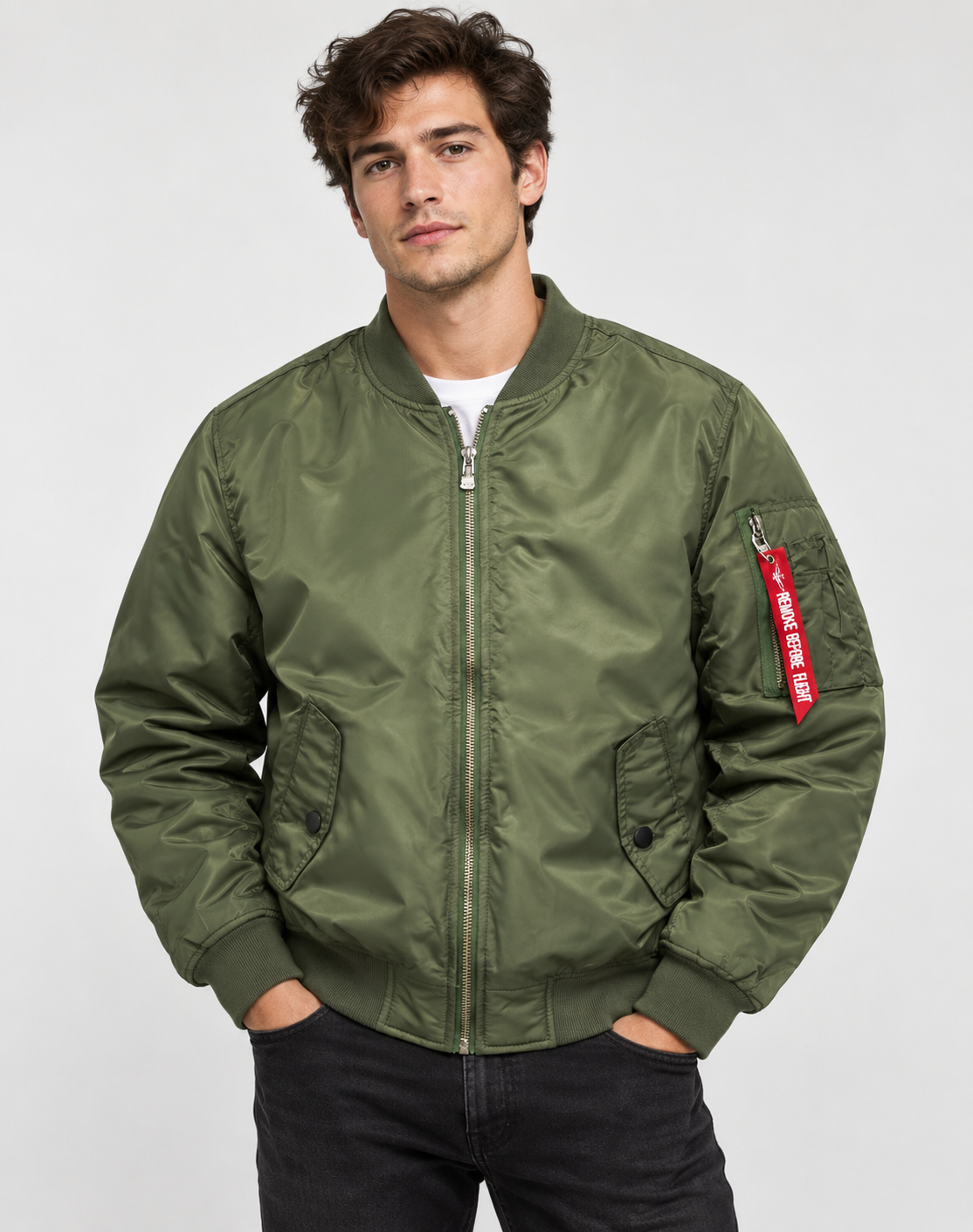 Hombre Cazadora Bomber Acolchada | Forro Cálido & Cierre de Cremallera | Otoño e Invierno