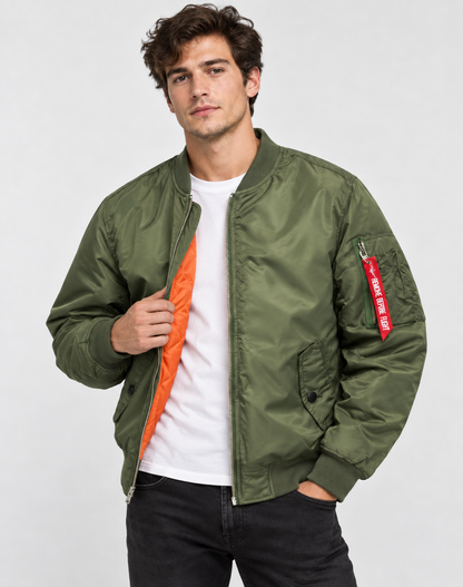 Hombre Cazadora Bomber Acolchada | Forro Cálido & Cierre de Cremallera | Otoño e Invierno