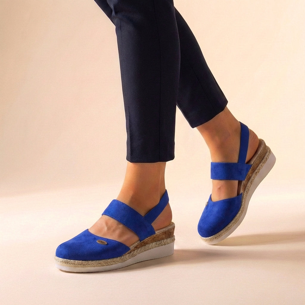 Sandalia de plataforma con estilo de alpargata para mujer | Ajuste cómodo
