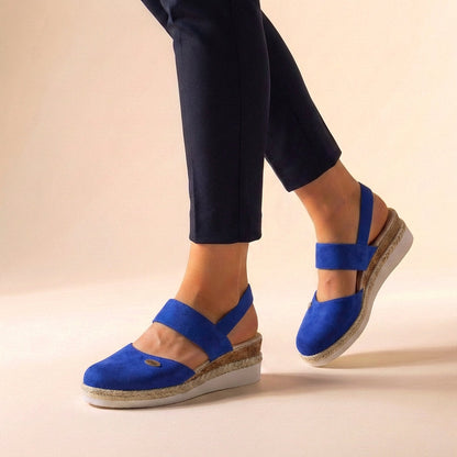 Sandalia de plataforma con estilo de alpargata para mujer | Ajuste cómodo