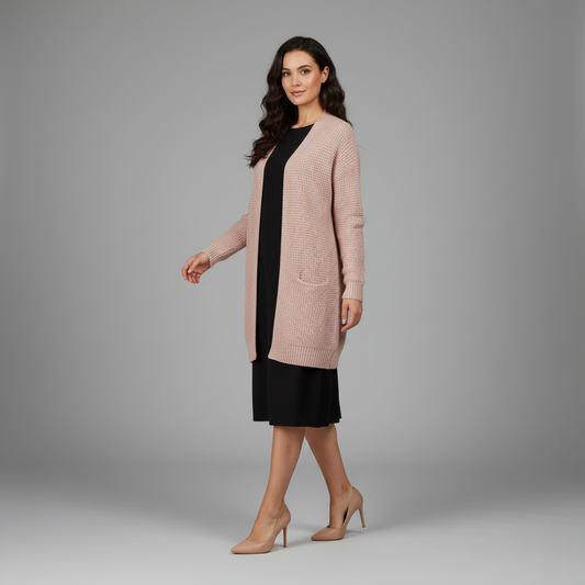 Cárdigan Largo Mujer Elegante y Versátil | Prenda de Punto