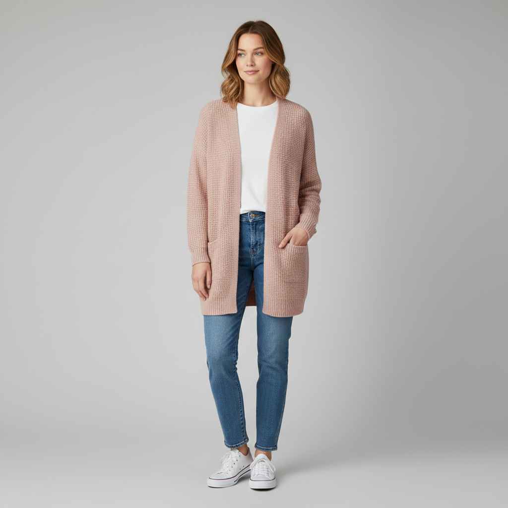 Cárdigan Largo Mujer Elegante y Versátil | Prenda de Punto