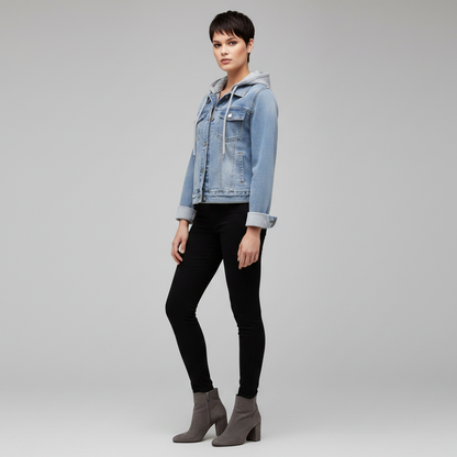 Chaqueta Vaquera Mujer Con Capucha Desmontable | Chaqueta Mujer