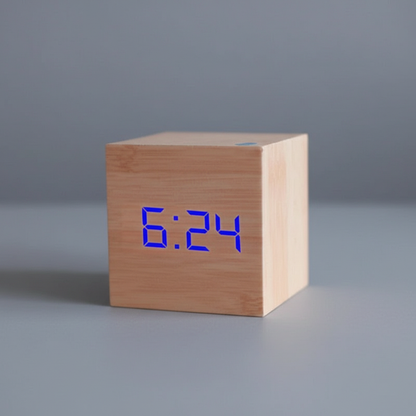 Cubo de Tiempo Mini | Reloj Despertador Digital LED Compacto