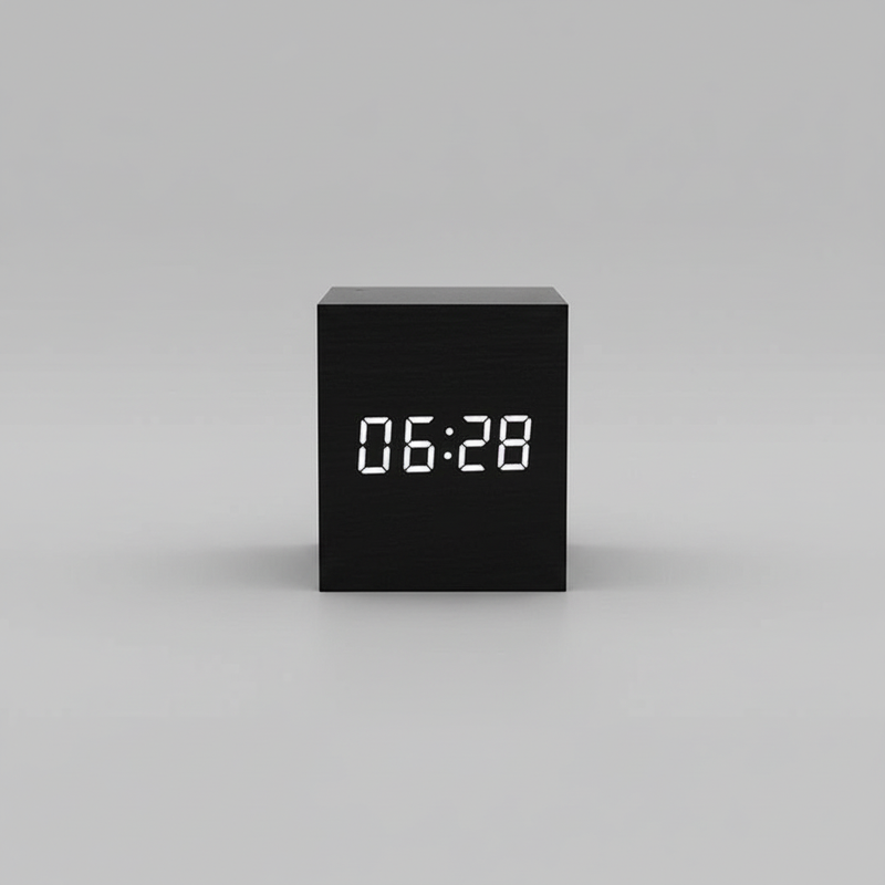 Cubo de Tiempo Mini | Reloj Despertador Digital LED Compacto