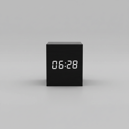 Cubo de Tiempo Mini | Reloj Despertador Digital LED Compacto