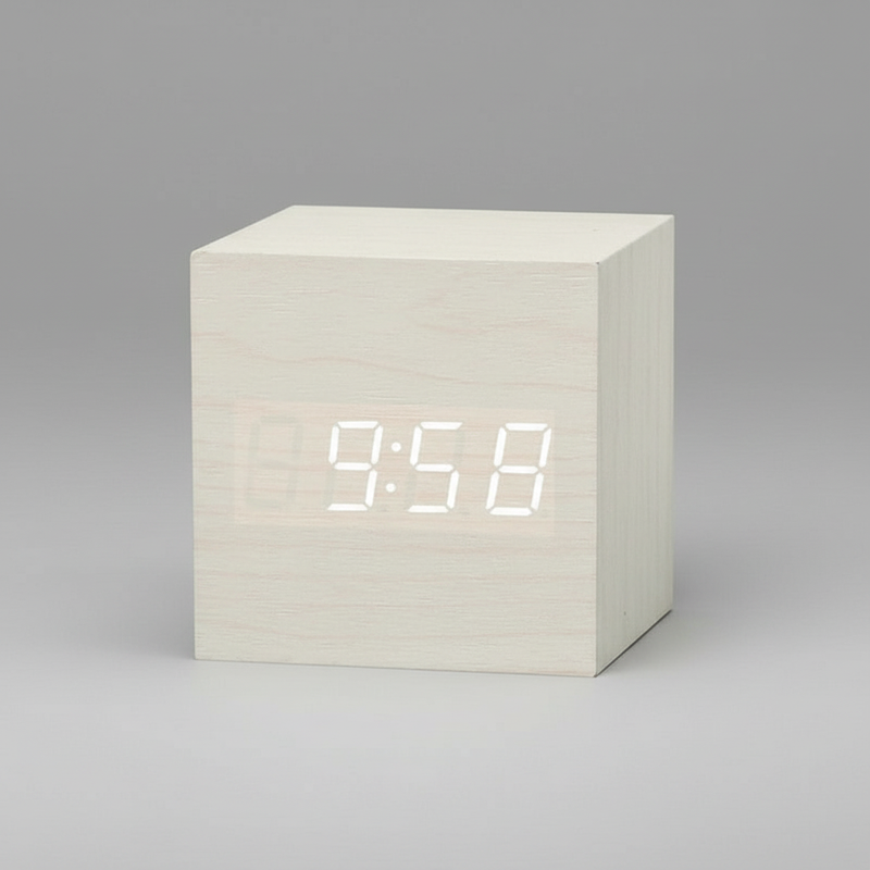 Cubo de Tiempo Mini | Reloj Despertador Digital LED Compacto