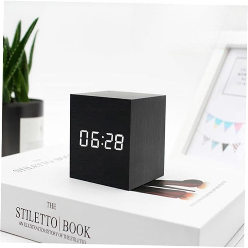 Cubo de Tiempo Mini | Reloj Despertador Digital LED Compacto
