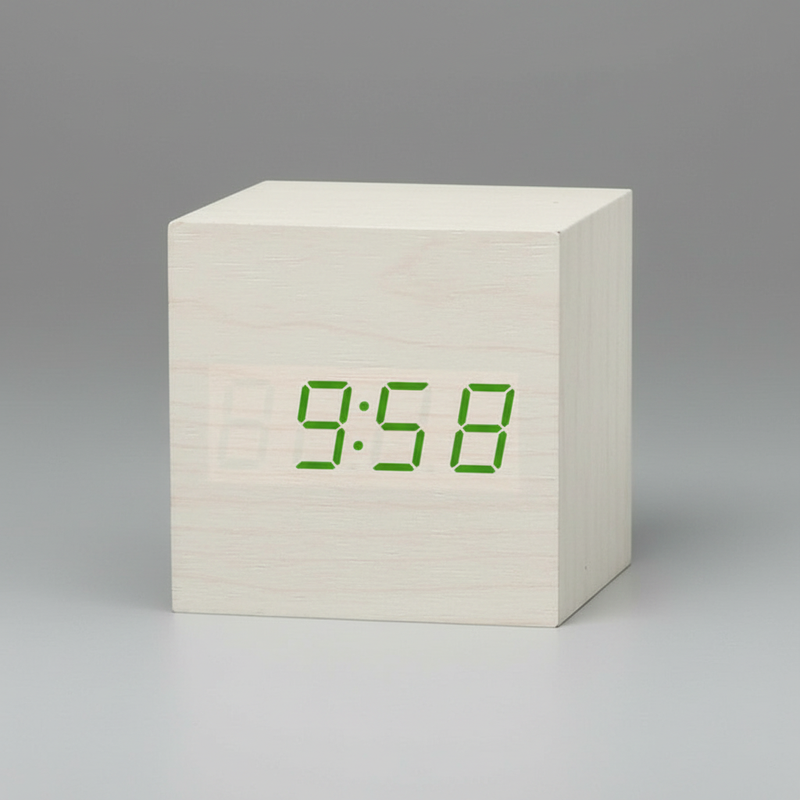 Cubo de Tiempo Mini | Reloj Despertador Digital LED Compacto