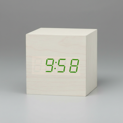 Cubo de Tiempo Mini | Reloj Despertador Digital LED Compacto