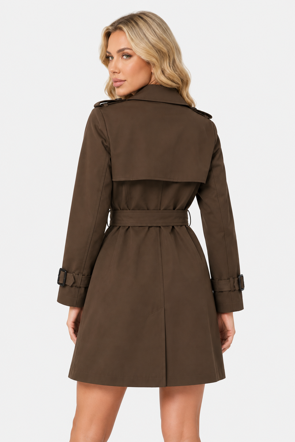 Mujer Gabardina con Cinturón | Doble Botonadura & Solapas | Otoño e Invierno