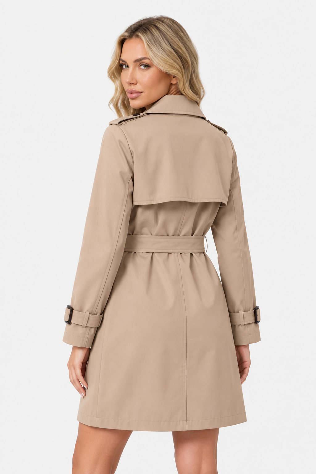 Mujer Gabardina con Cinturón | Doble Botonadura & Solapas | Otoño e Invierno