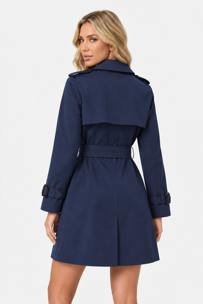 Mujer Gabardina con Cinturón | Doble Botonadura & Solapas | Otoño e Invierno