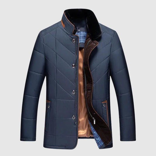 Mujer Chaqueta de Cuello Alto | Cierre de Cremallera y Botones & Cuello Forrado | Casual y Oficina