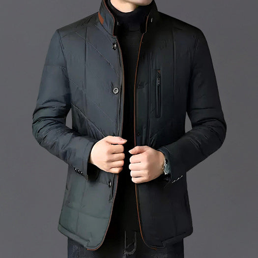Mujer Chaqueta de Cuello Alto | Cierre de Cremallera y Botones & Cuello Forrado | Casual y Oficina