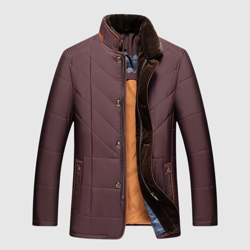 Mujer Chaqueta de Cuello Alto | Cierre de Cremallera y Botones & Cuello Forrado | Casual y Oficina
