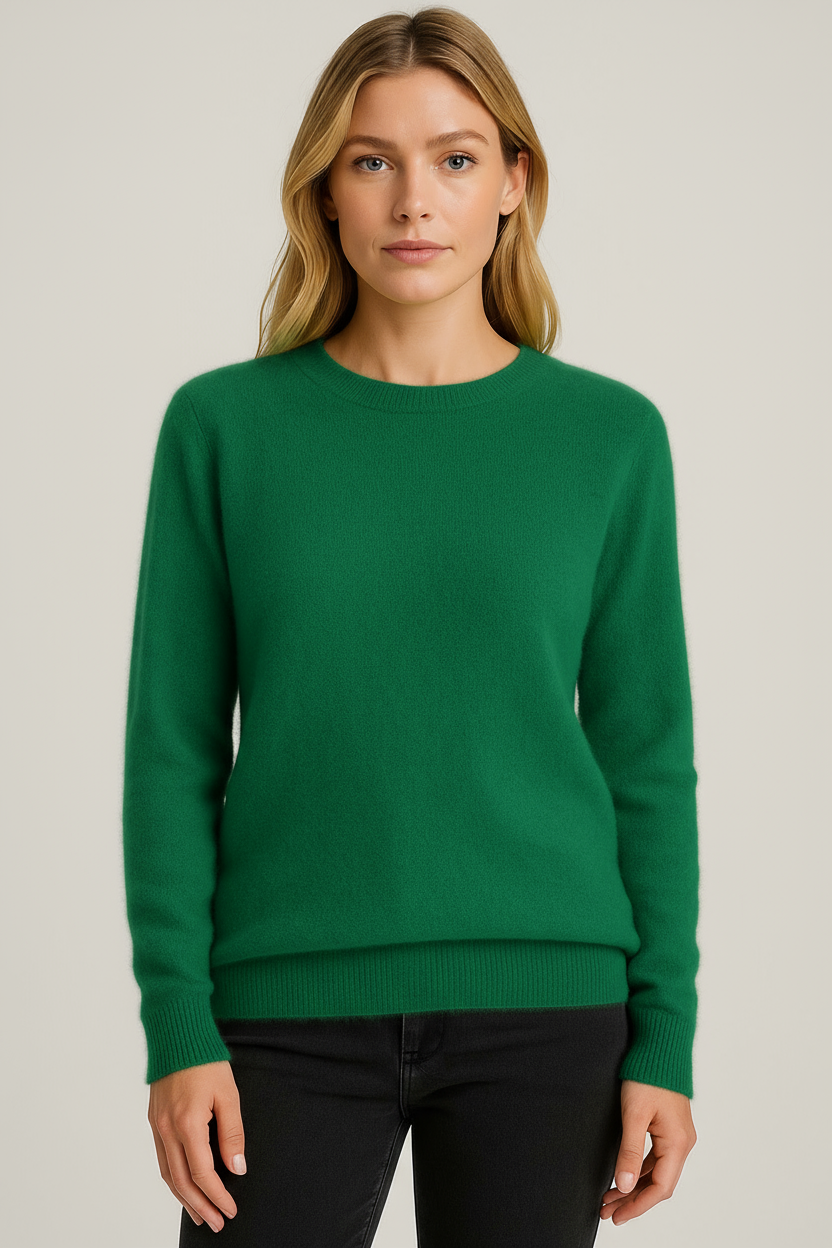 Mujer Jersey de Cuello Redondo | Cachemira & Corte Clásico | Otoño e Invierno